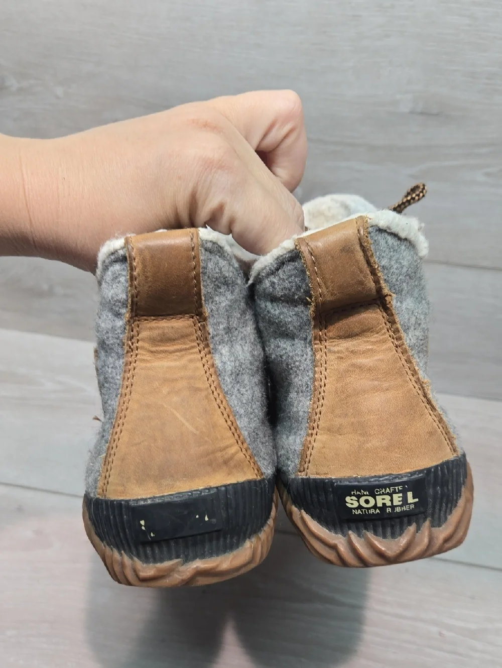 Sorel Women Out N About Winter Duck Rubber Watrrproof Leather Boots Shoes Sz 10